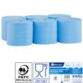 MERIDA TOP CENTER PULL MINI paper towel in roll, blue, 2-ply, diameter 16.5 cm, 122 m, (6 pcs / pack.)